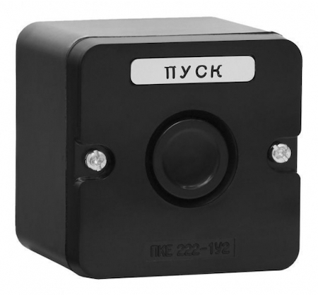 TDM ELECTRIC SQ0742-0020 Пост кнопочный ПКЕ 222-1 черный IP54 TDM